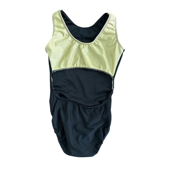 Motionwear Girls Black and Gold‎ Sparkle Stars State Meet Leotard Size CS - Picture 2 of 6